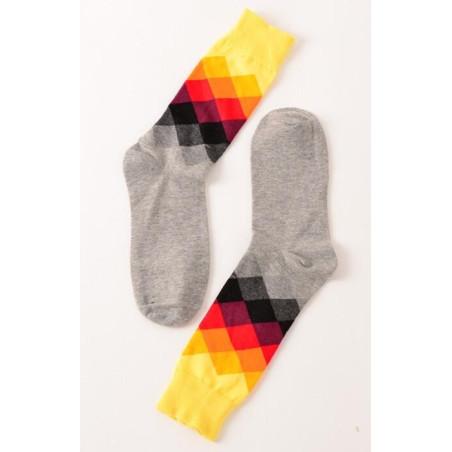 Chaussettes losanges multi noir
