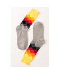 Chaussettes losanges multi noir