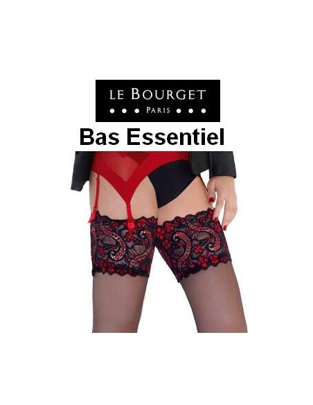 Bas Essentiel Noir et rouge retro