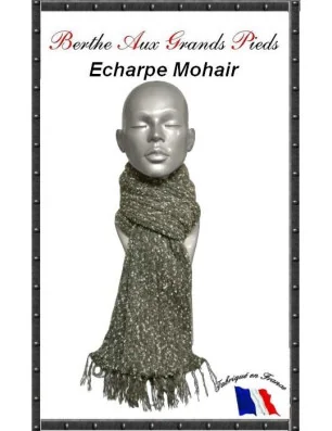 Echarpe Mohair Berthe Aux grands Pieds grise