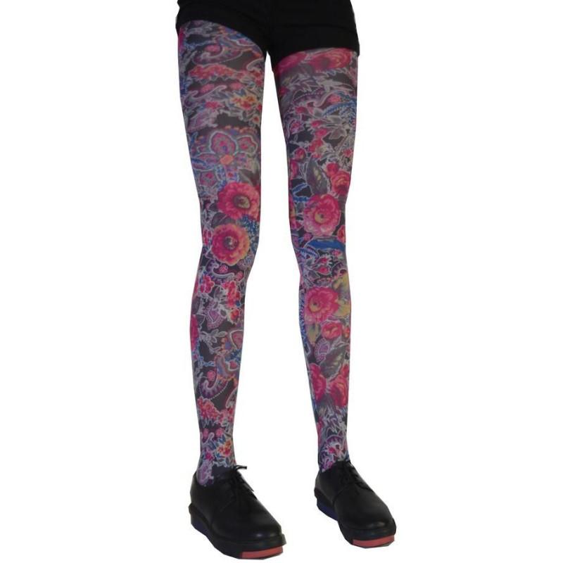 Collant Celeste Stein fleurs baroque