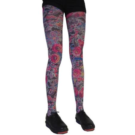 Collant Celeste Stein fleurs baroque