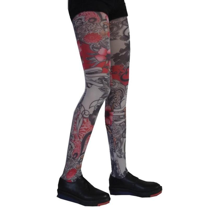 Collant Celeste Stein fleurs tatouages