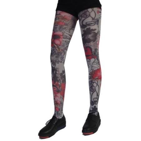 Collant Celeste Stein fleurs tatouages