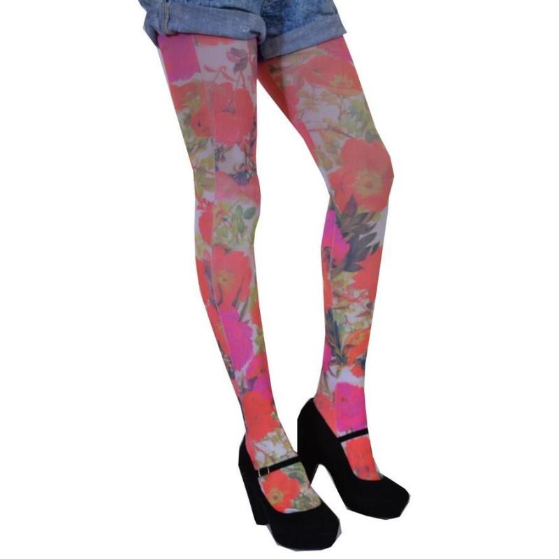 Collant Flirt imprimé  fleurs tropicales