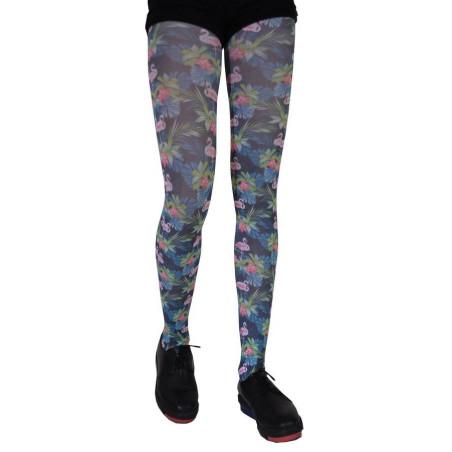  Collant Flirt imprimé flament rose printed tights pink birds