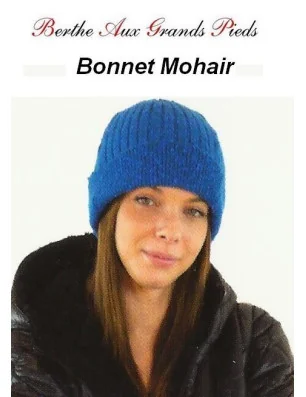 Bonnets Mohair Berthe aux grands Pieds bleu vif