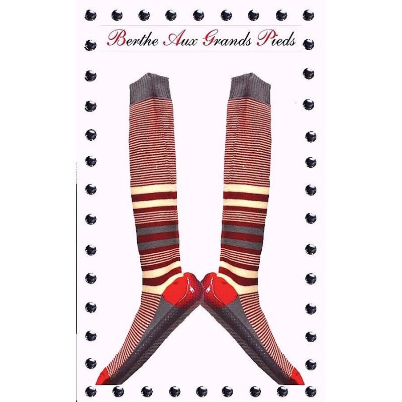 Chaussons Berthe Long Rayures