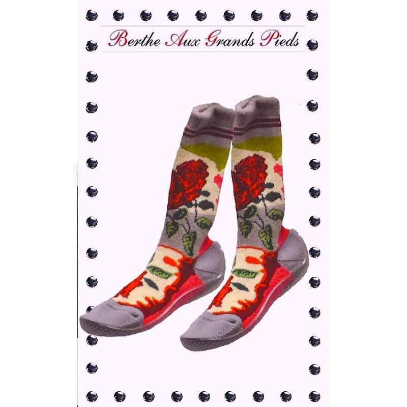 Chaussons Berthe Long Roses