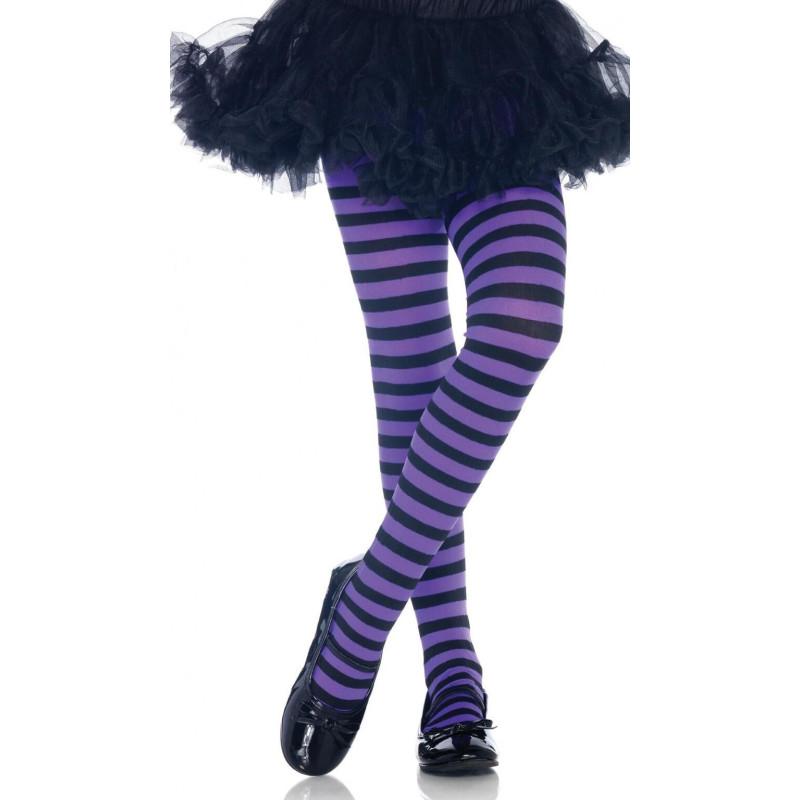 Collant LEg Avenue Enfant rayures Bicolores Violet