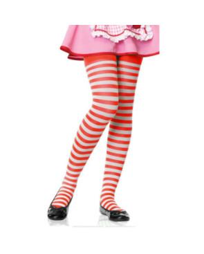 Collant Leg Avenue Enfant rayures Bicolores Rouge