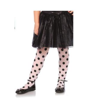 Collant Blanc à pois Noires Leg Avenue Enfants
