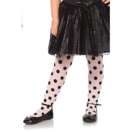 Collant Blanc à pois Noires Leg Avenue Enfants