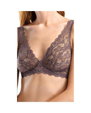 Triangle Hanro Moments dentelle mauve