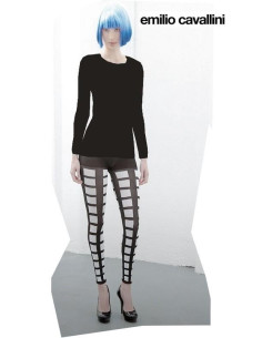 Legging Emilio Cavallini a carreaux noir blanc