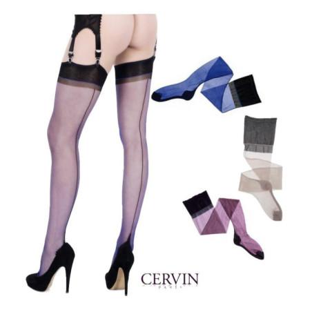 Bas cervin séduction couture bicolore mode