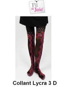 Collant fil de joie bouquet de Roses art deco 2