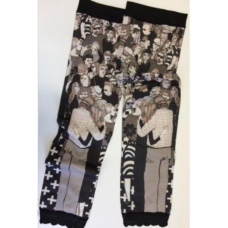 Collant fil de joie bouquet de Roses art deco