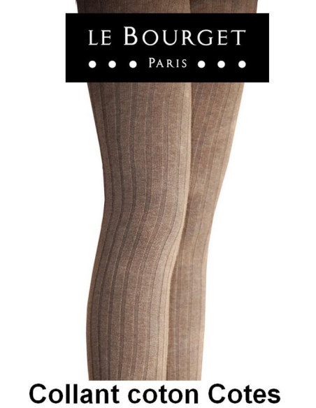 Collant Le bourget Coton Cotes Angela noisette