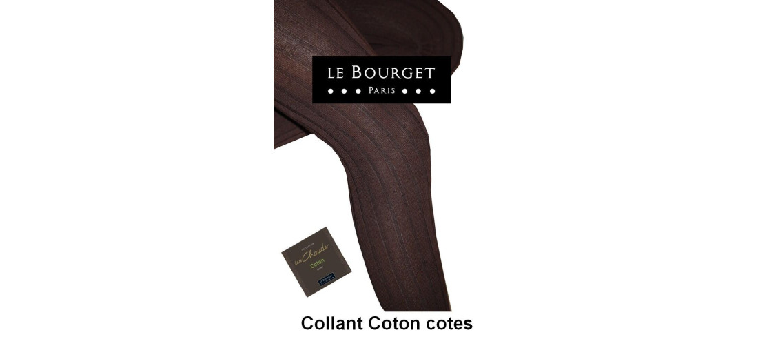 Collant Le bourget Coton Cotes Angela marron