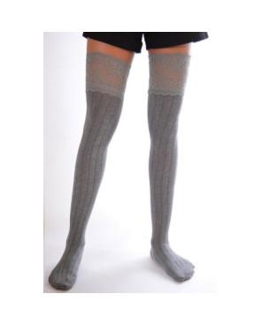 Jambières Coton et dentelle Grises
