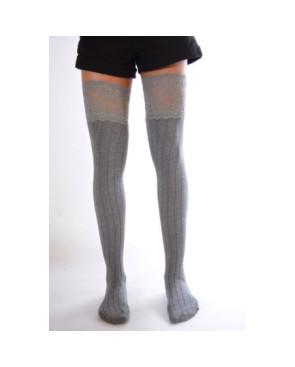 Jambières Coton et dentelle Grises