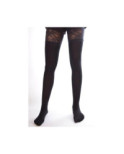 Chaussettes hautes coton et dentelle noires
