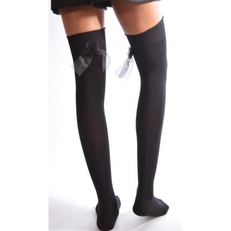 Jambières noires coton à ruban Raffiné