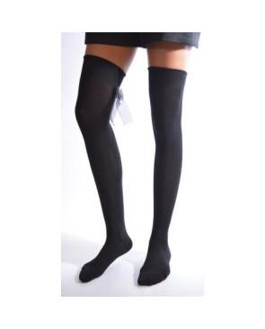 Jambières noires coton à ruban Raffiné