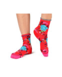 Chaussettes Fil de joie rouge bouquet Psyché