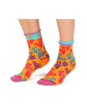 Chaussettes Fil de joie Oranges Fleuries