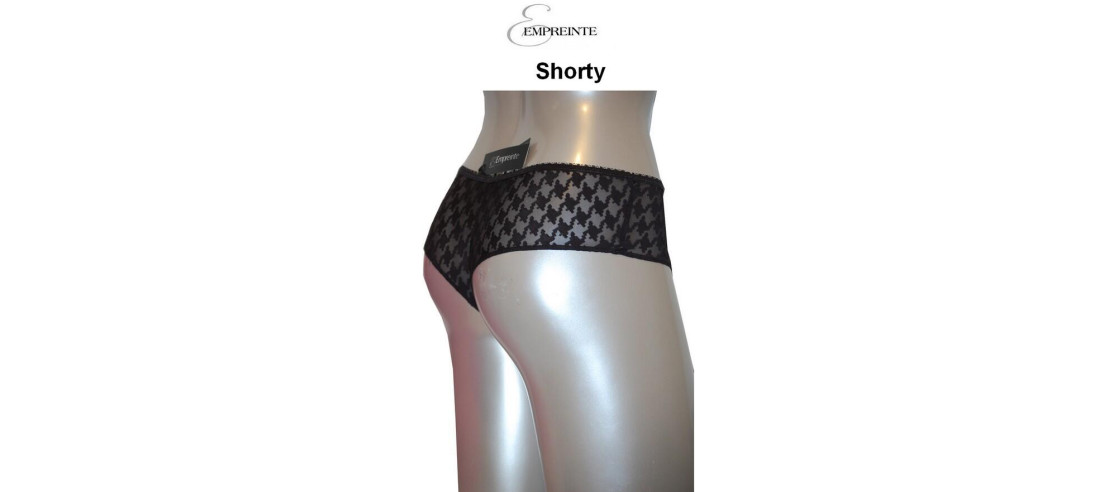 Shorty Empreinte Diva noir arrière