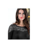 Chemise Laine et soie Moretta Col dentelle Ronde