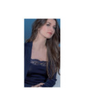 Top Fine bretelles Laine et soie Dentelle