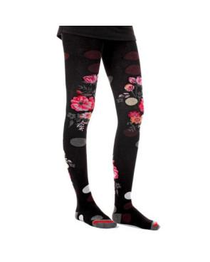 Collant Fil de Joie Pois Lurex Fleuri