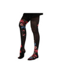 Collant Fil de joie bouquet de fleurs et dentelle