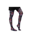Collant Fil de joie Marine Fleurie