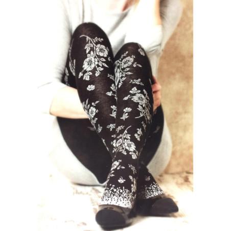 Collant coton chaud Cronert Fleuris