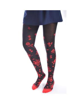  Collant coton chaud Cronert Fleuris