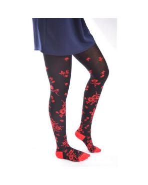  Collant coton chaud Cronert Fleuris