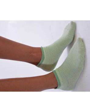  socquettes revers lurex verte