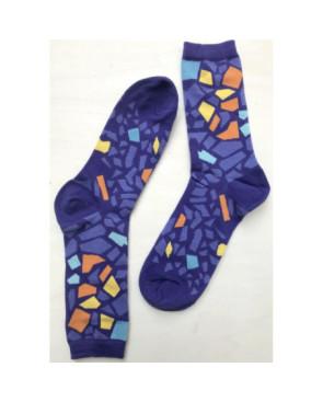 Chausettes art abstrait Azur