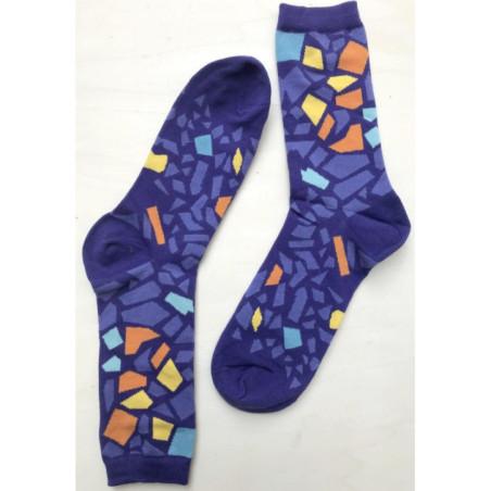 Chausettes art abstrait Azur