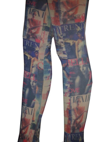 Collant Flirt Magazine psychédélique détail