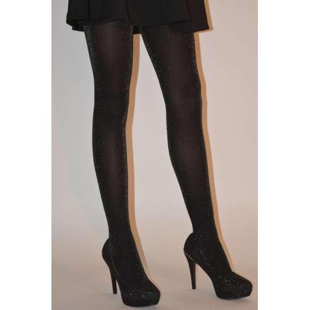 Collant Rayures Lurex Opaque