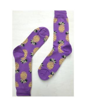  chaussettes fantaisie ananas psychédéliques