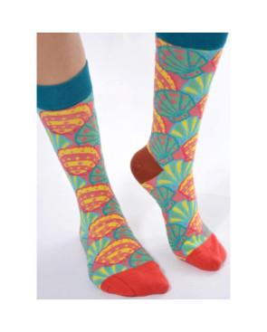 Chaussettes rigolotes et psychédélique coquillage