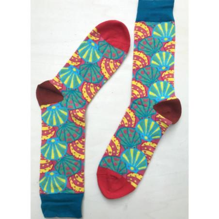 Chaussettes Coquille Saint Jacques Psychédéliques