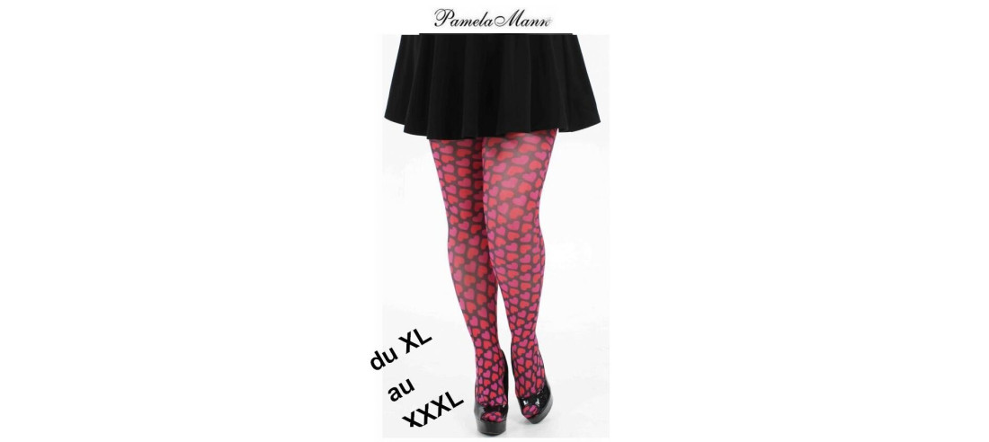 Collant Pamela Mann jolis coeurs grande taille