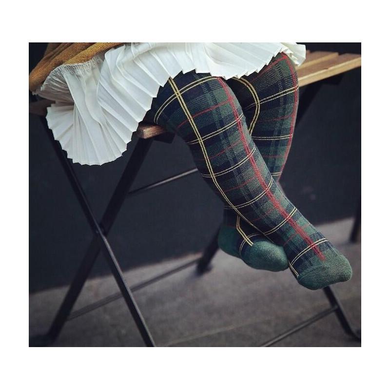 Echarpe à pois et rayures chinés Berthe aux grands pieds marine